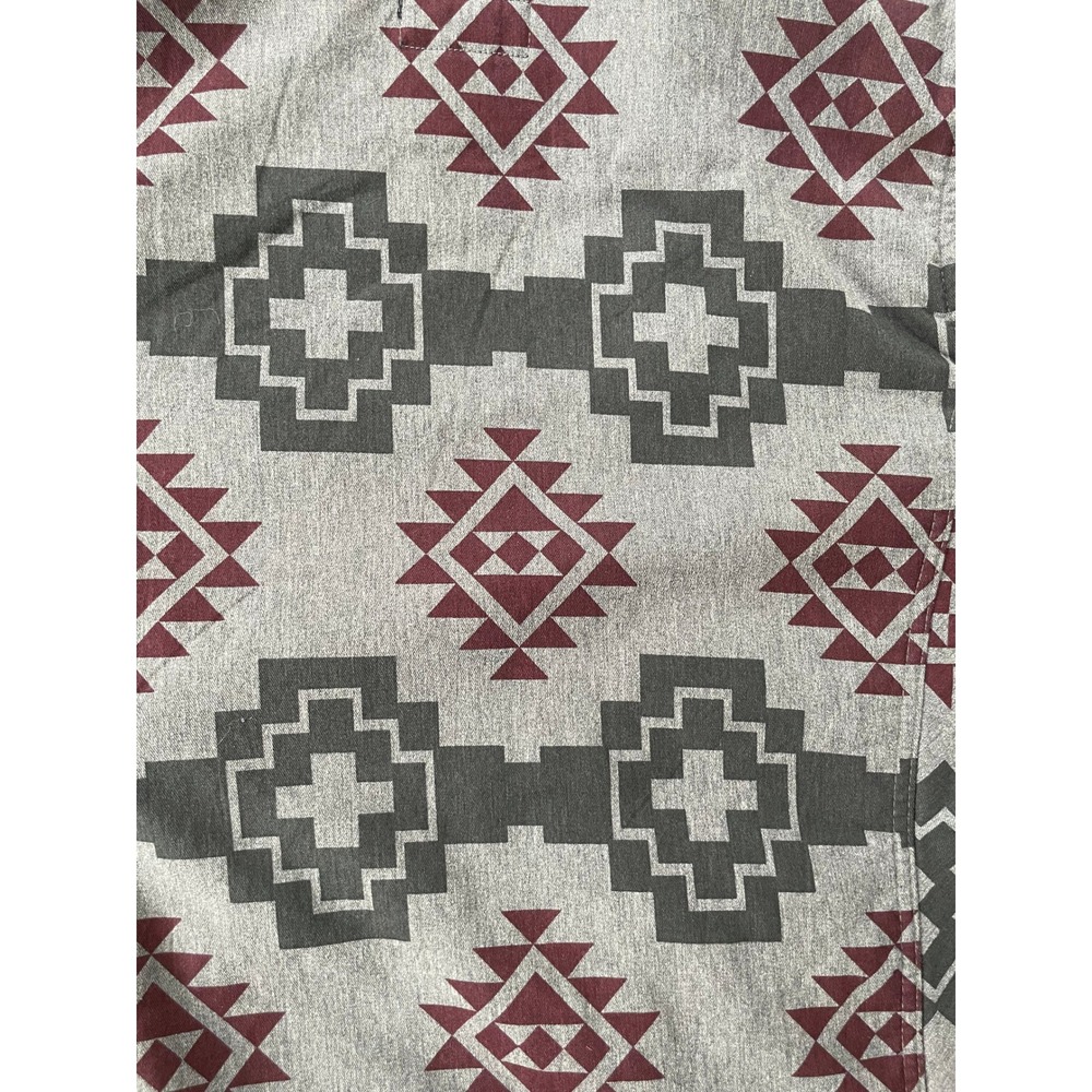 Noble Outfitters Womens XXL Hooded Flannel Jacket Grey Southwestern Aztec Lined - Picture 5 of 16